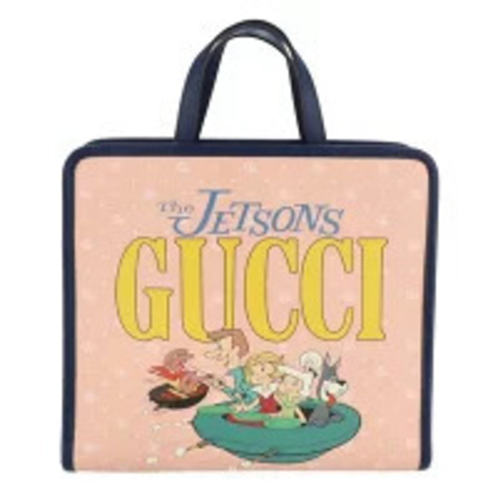 Gucci GG Supreme Tote Bag The Jetson Canvas Leather Tan